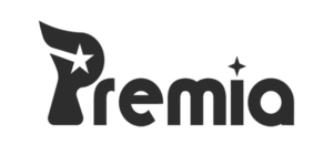 Logotipo da Premia, integrante da página de parceiros da Elo Coworking em Betim.